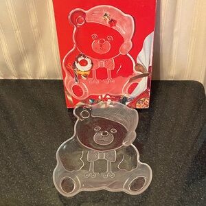 Mikasa Holiday Bear Crystal Platter